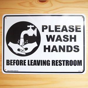 看板/プラサインボード 手を洗いましょう Please Wash Hands
