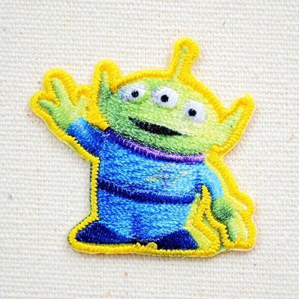 トイストーリー ワッペン アイロン おしゃれ 刺繍 ワッペン  エイリアン ミニワッペン 名前 作り...