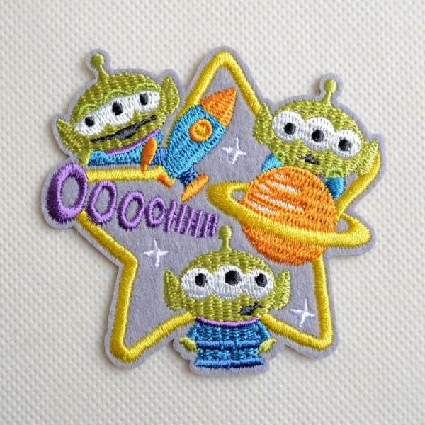 トイストーリー ワッペン アイロン おしゃれ 刺繍 ワッペン  エイリアン コズミック 名前 作り方...
