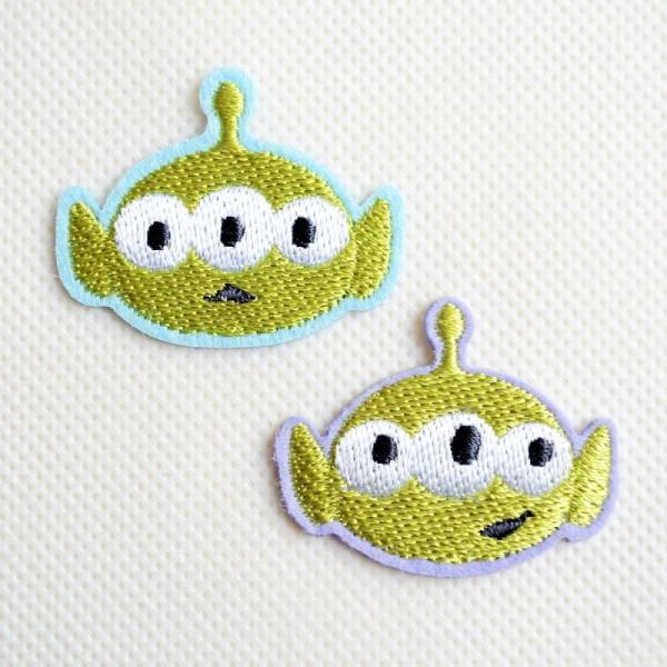 トイストーリー ワッペン アイロン おしゃれ 刺繍 ワッペン  エイリアン フェイス 名前 作り方 ...