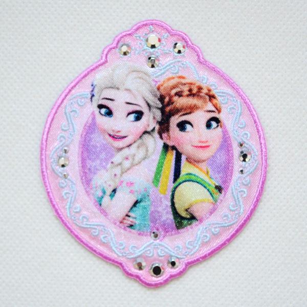 アナと雪の女王 ワッペン アナ雪 アナとエルサ ディズニー  ピンク 名前 作り方 D01Y2244