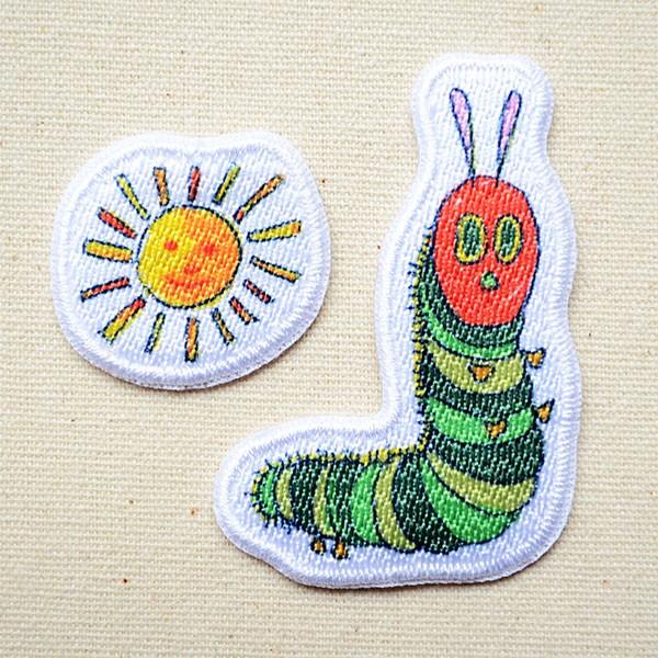 ワッペン アイロン おしゃれ 刺繍 ワッペン はらぺこあおむし(おひさま) 名前 作り方 EC550...