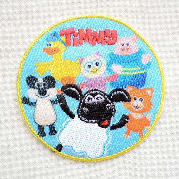 ワッペン アイロン おしゃれ 刺繍 ワッペン こひつじのティミー/Timmy time (ラウンド)...