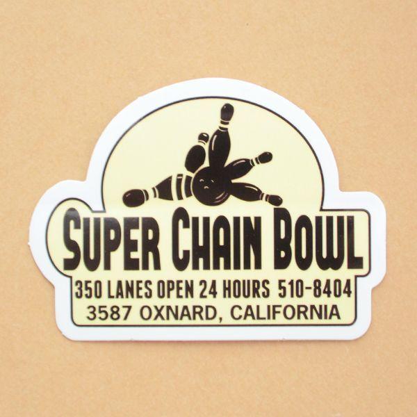 アドバタイジングステッカー(S) Super Chain Bowl ボーリング シール アメリカン ...