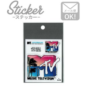 ステッカー シール カワイイ 車  MTV ロゴ LCS341 MUSIC  カスタマイズ オリジナル サンセット カリフォルニア｜wappenstore