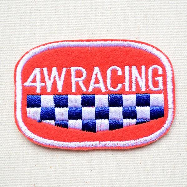 ワッペン アイロン おしゃれ 刺繍 ワッペン 4W RACING 名前 作り方 LFW-027 ハン...