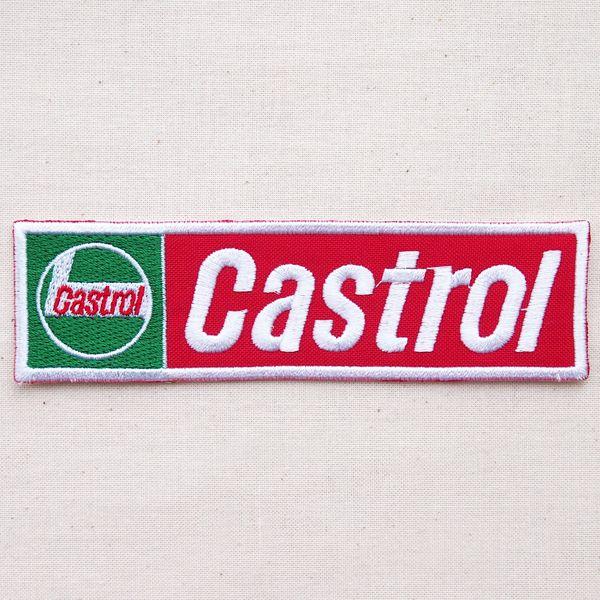 ワッペン アイロン おしゃれ 刺繍 ロゴワッペン Castrol カストロール モーターオイル(レク...