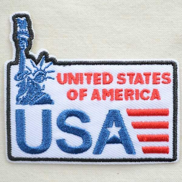 ワッペン アイロン おしゃれ 刺繍 アメリカンワッペン  USA リバティー ハンドメイド アップリ...