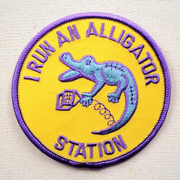 ワッペン アイロン おしゃれ 刺繍 アメリカンワッペン ALLIGATOR STATION 名前 作...