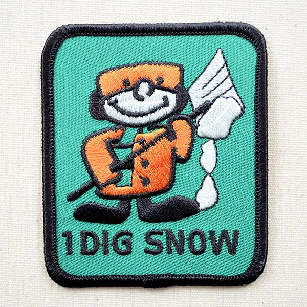 アメリカンワッペン 1 DIG SNOW 通販 名前 作り方 M-026