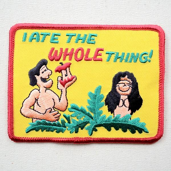ワッペン アイロン おしゃれ 刺繍 アメリカンワッペン I ATE THE WHOLE THING ...