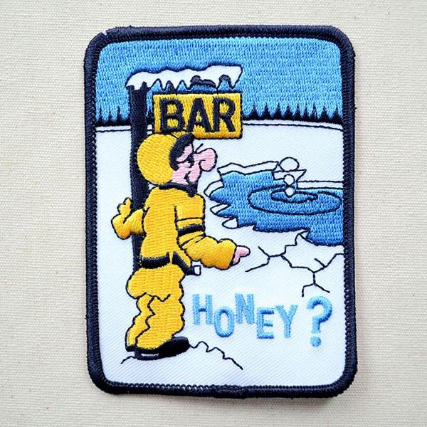 ワッペン アイロン おしゃれ 刺繍 アメリカンワッペン BAR 名前 作り方 M-029 ハンドメイ...