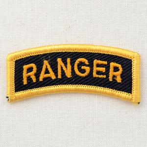 ミリタリーワッペン Ranger レンジャー(ブラック/扇形) 名前 作り方 MIW-044｜wappenstore