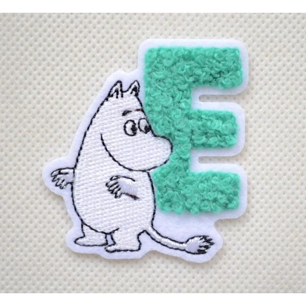 ムーミン ワッペン アイロン おしゃれ 刺繍 ワッペン アルファベット(E) 名前 作り方 MON2...