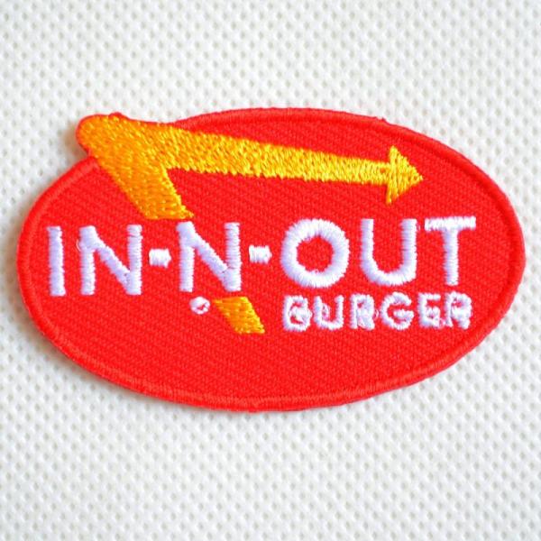 ワッペン アイロン おしゃれ 刺繍 ワッペン インアンドアウトバーガー In-N-Out Burge...