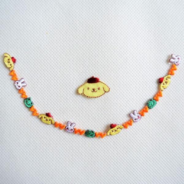 ワッペン アイロン おしゃれ 刺繍 ワッペン ポムポムプリン ライン 名前 作り方 N-N03 ハン...