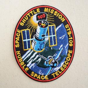 NASA公認 アメリカ航空宇宙局 ワッペン・アップリケ・アイロン糊付・スペースシャトルミッション・STS-109 ハッブル宇宙望遠鏡 ロゴワッペン