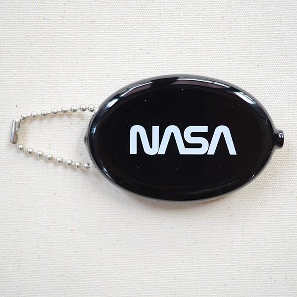 ワッペン アイロン おしゃれ 刺繍 ラバーコインケース NASA/ナサ(ブラック) 小銭入れ キーホ...