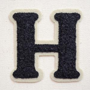 シニールワッペン H(ブラック/ライトグレー) ...の商品画像