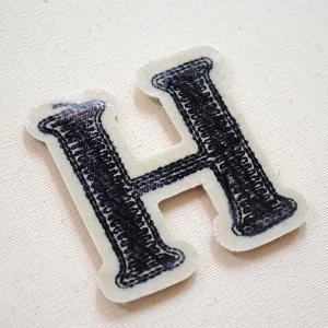 シニールワッペン H(ブラック/ライトグレー)...の詳細画像2