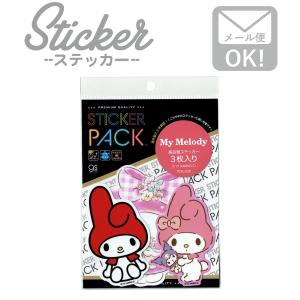 ステッカー 車 かっこいい ブランド アウトドア スマホ 3枚セット STECKER PACK マイメロディ PCK-030の商品画像