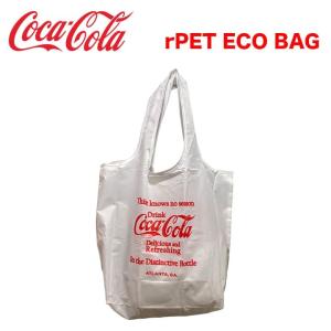 Coca-Cola コカコーラ エコバッグ Mサイズ Drink／ホワイト PJ-ECO01 おしゃれ 買い物バッグ トートバッグ 収納ポケット アメリカ rPET ECO BAG｜wappenstore