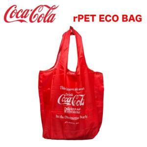 Coca-Cola コカコーラ エコバッグ Mサイズ Drink／レッド PJ-ECO03 おしゃれ 買い物バッグ トートバッグ 収納ポケット アメリカ rPET ECO BAG｜wappenstore