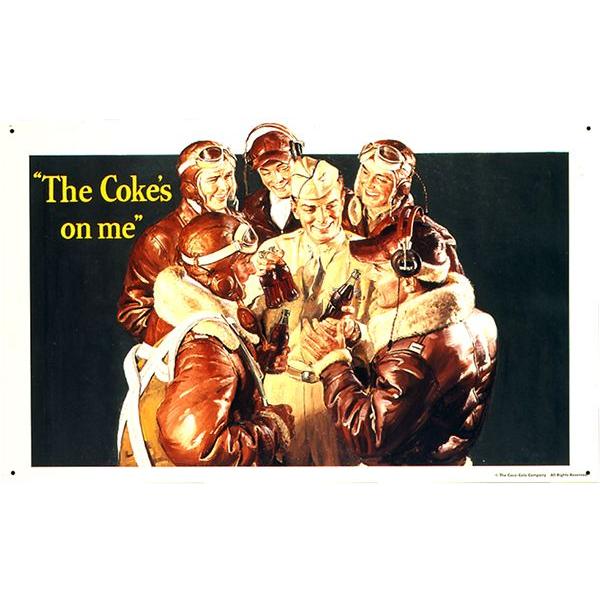 ワッペン アイロン おしゃれ 刺繍 コカコーラ Coca-Cola 看板/サインプレート(フライボー...