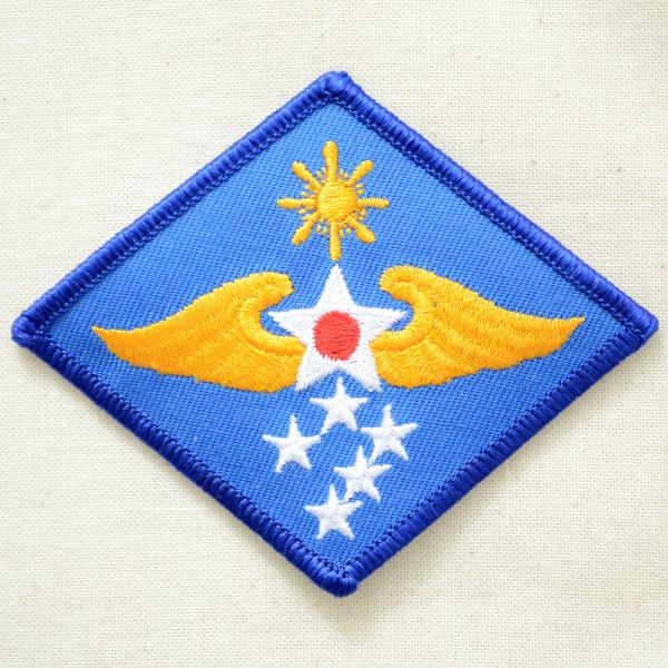 ワッペン アイロン おしゃれ 刺繍 ミリタリーワッペン Far East エアフォース ブルー ダイ...