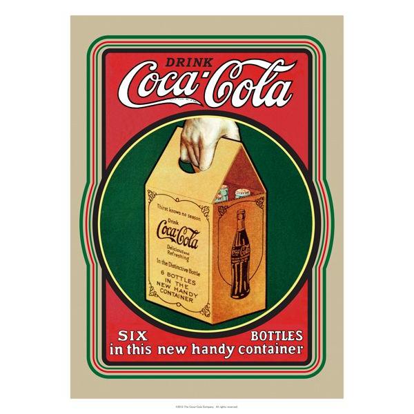 ワッペン アイロン おしゃれ 刺繍 コカコーラ Coca-Cola ポスター(6ボトル/72x51c...