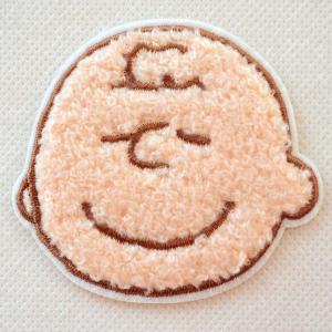 ワッペン チャーリー ブラウン フェイス サガラ スヌーピー ピーナッツ PEANUTS アイロン シール 名前 作り方 S02Y3271
