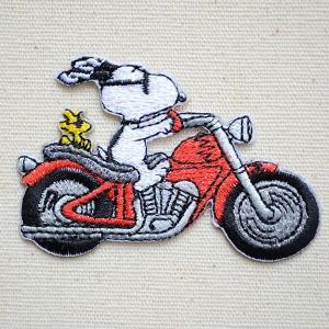 ワッペン アイロン おしゃれ 刺繍 スヌーピー SNOOPY バイク グッズ バッグ S02Y2410