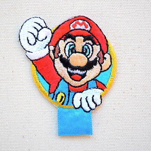 ワッペン アイロン おしゃれ 刺繍 名札つけアップリケ/ワッペン スーパーマリオ マリオ 名前 作り...