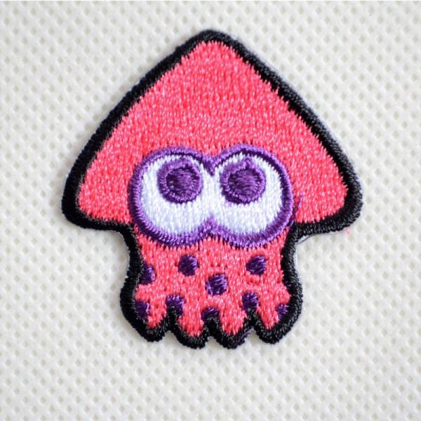 ワッペン アイロン おしゃれ 刺繍 ワッペン スプラトゥーン2 ネオピンク イカ TOS001 ゲー...
