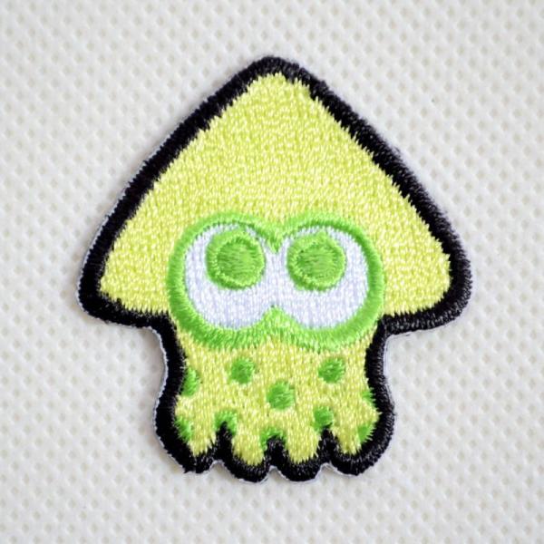 ワッペン アイロン おしゃれ 刺繍 ワッペン スプラトゥーン2 ネオンイエロー イカ TOS004 ...