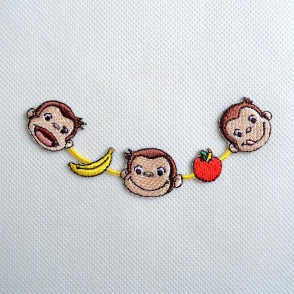 おさるのジョージ ワッペン アイロン おしゃれ 刺繍 ワッペン  ライン 名前 作り方 U01Y20...