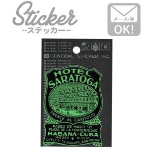 ステッカー シール 車 おしゃれ アウトドア ヴィンテージホテルズ VHS009 グリーン VINTAGE HOTELS STICKER09｜wappenstore