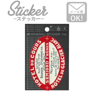 ステッカー シール 車 おしゃれ アウトドア ヴィンテージホテルズ VHS023 レッド VINTAGE HOTELS STICKER 23｜wappenstore