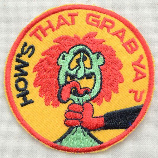 ワッペン アイロン おしゃれ 刺繍 ヴィンテージレプリカワッペン How's That Grab Y...