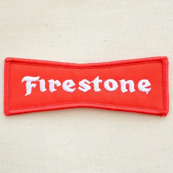 ワッペン アイロン おしゃれ 刺繍 ロゴワッペン ファイアストン Firestone(レッド) タイ...