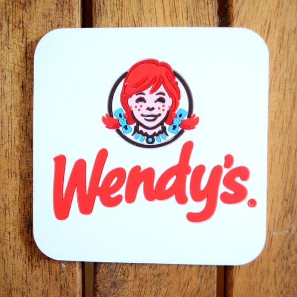 ワッペン アイロン おしゃれ 刺繍 コースター ウェンディーズ Wendy's ラバー Wendys...