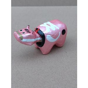 めたりっくべこ(小)　レッド　日本のお土産会津張子赤べこ　約　8.0×4.0×3.5（cm）
