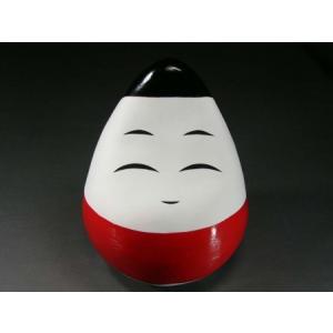 起上り小法師（大）赤 日本のお土産会津張子起き上がり小法師 : 笑美