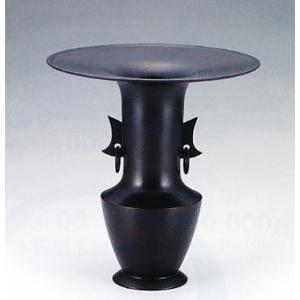 銅花瓶鶴首青銅花器 花器 花瓶｜ 鶴首8号 青銅色 ｜銅製【高岡銅器 置物】175d74-04