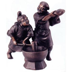 仏像 七福神｜ 鹿寿老人 ｜蝋型青銅（ブロンズ）製 桐箱入り【高岡銅器