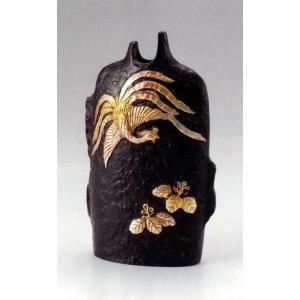 茶器｜茶道具｜ 菊頭四方透し火箸 ｜木村清五郎作 銅製 桐箱入り【高岡