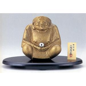 置物 七福神｜ 吉祥 七福神 ガラスケース付 ｜牧田秀雲作 合金製 化粧