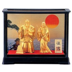 縁起物 吉祥｜ 岩上に鶴亀 古銅色分け ｜昇作｜青銅(ブロンズ)製【高岡