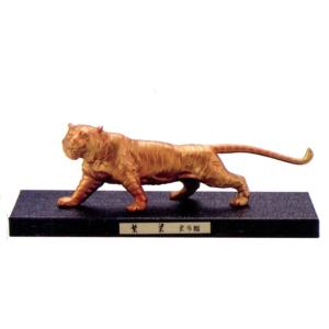 置物 縁起物｜ 白虎 大 ｜合金製 化粧箱入り 【高岡銅器 置物】d22-15