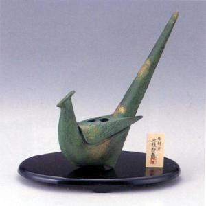 高岡銅器 大峰作 香炉 香立 金銀銅 香炉 ｜香立て｜香炉 獅子蓋間取（花鳥）｜大峰作 蝋型青銅